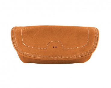 DISTRESSED TAN LEATHER HANDLEBAR BAG