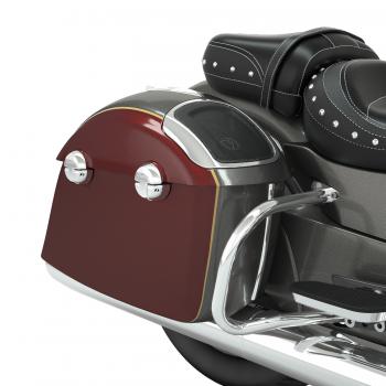 POWERBAND AUDIO - CLASSIC SADDLEBAG SPEAKER LIDS - STEEL GRAY & BURGUNDY METALLIC