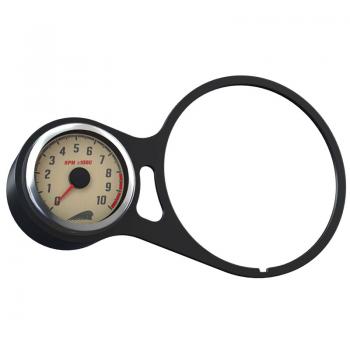 TACHOMETER WITH SHIFT LIGHT - TAN/CHROME - SCOUT