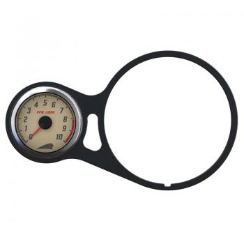 TACHOMETER WITH SHIFT LIGHT - TAN/CHROME - SCOUT