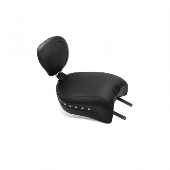 Studded Wide Touring Passenger Seat - with backrest receiver