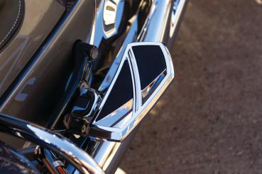 Splined Adapters for OEM Passenger Board Mounts with Kuryakyn Pegs / Floorboards - Chrome