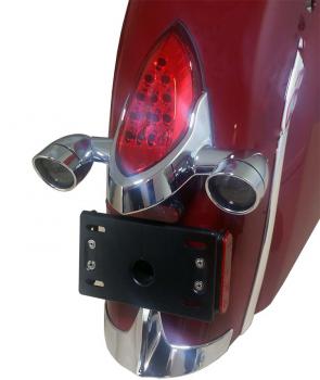 LED Turnsignals with Chrome Visor - Indian Chief