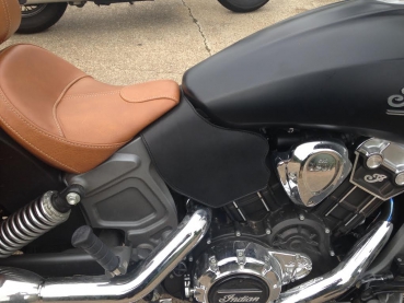 Leder Hitzeschutz Crotch Cooler für Indian Scout - Tan