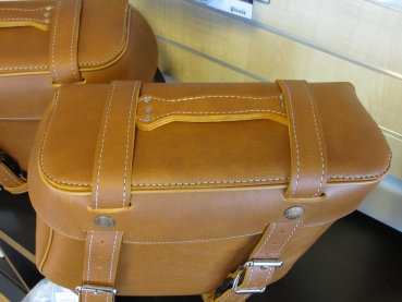 Genuine Leather Bags Set Slant - Desert Tan