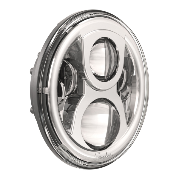 LED Headlight Model 8700 Evolution 2 - Chrome - Indian Chief