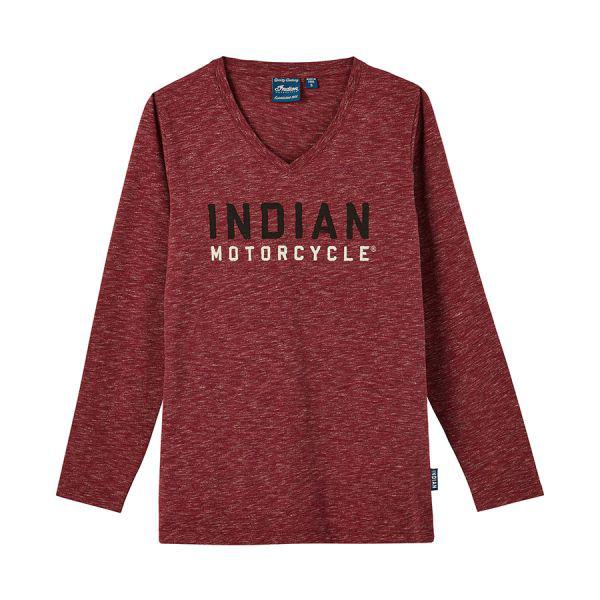 WOMENS WATERCOLOR LOGO LONG SLEEVE TEE - RED