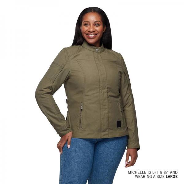 WOMENS HARRISON WAX JACKET CE - GREEN