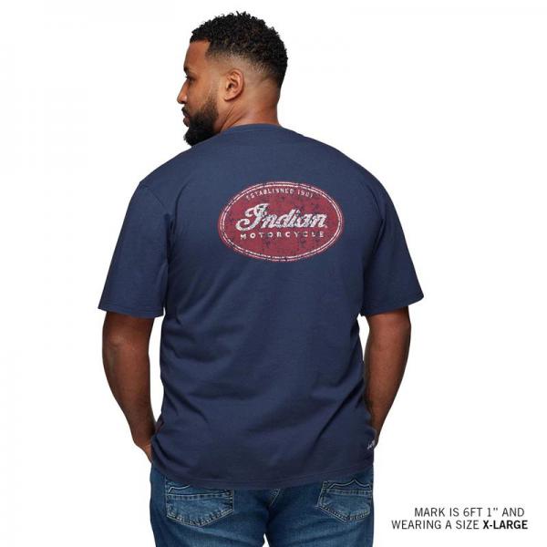 MENS OVAL LOGO T-SHIRT - NAVY