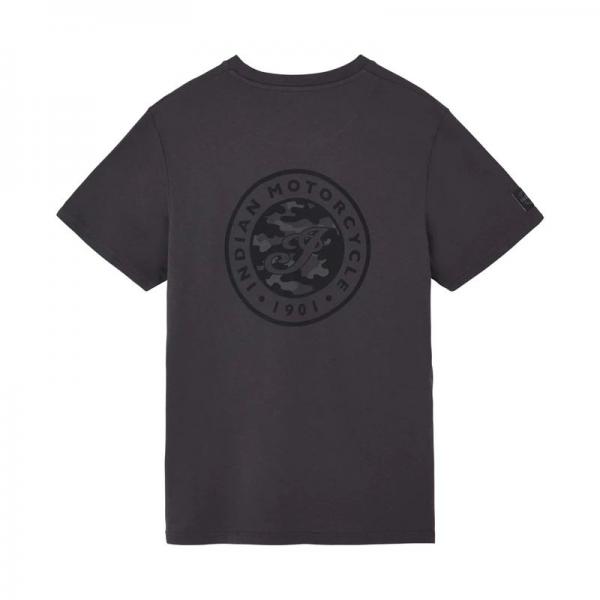 MENS CAMO CIRCLE I SCRIPT T-SHIRT - GRAY