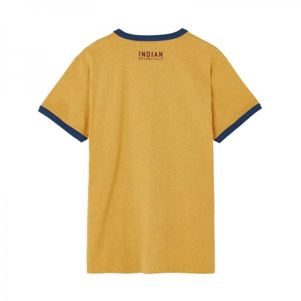 MENS WATERCOLOR RINGER T-SHIRT - YELLOW