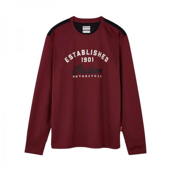 MENS ESTABLISHED PERFORMANCE LONG SLEEVE T-SHIRT - PORT