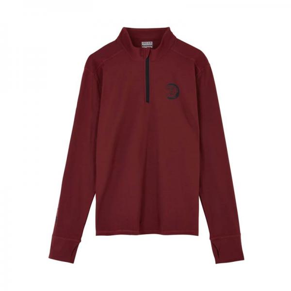 MENS SLEEVE PRINTED ATHLETE QUARTER ZIP - PORT