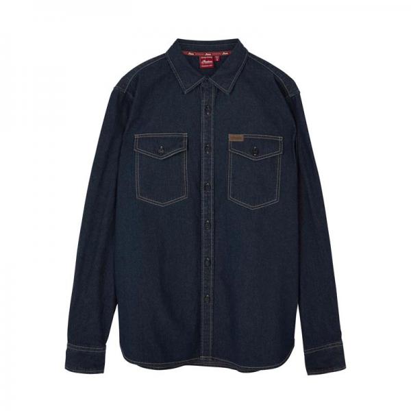 MENS HERITAGE DENIM SHIRT - NAVY