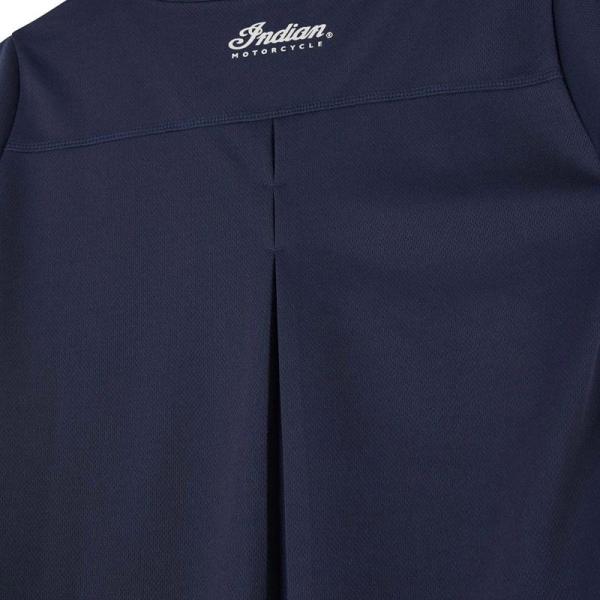 WOMENS ESTABLISHED BACK PLEAT T-SHIRT - NAVY