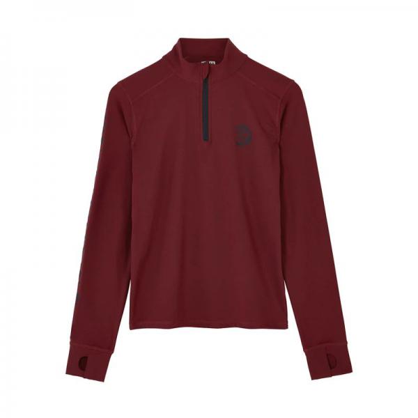 WOMENS SLEEVE PRINT ATHLETE QUARTER ZIP - PORT