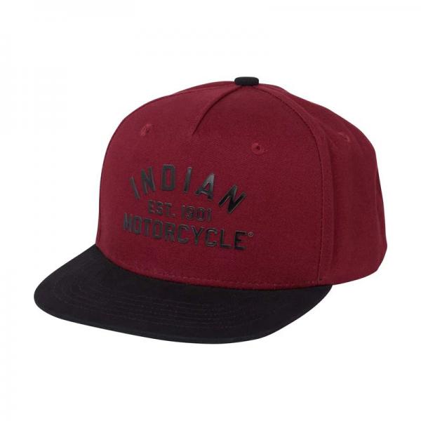 PORT AND BLACK LOGO FLAT PEAK CAP - MULTICOLOR