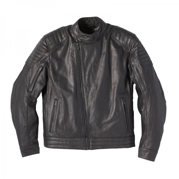 MENS LEATHER DENTON JACKET - BLACK