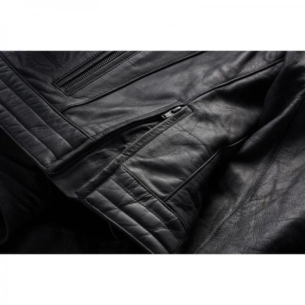 MENS LEATHER DENTON JACKET - BLACK