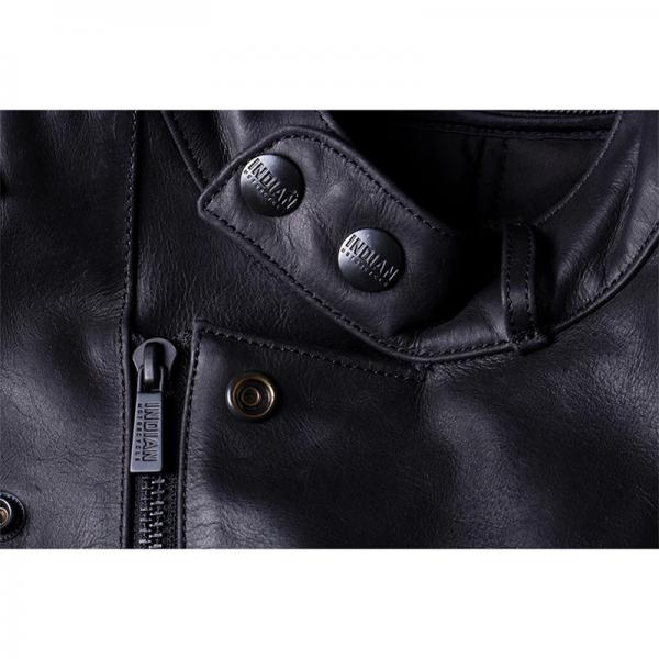 MENS LEATHER DENTON JACKET - BLACK