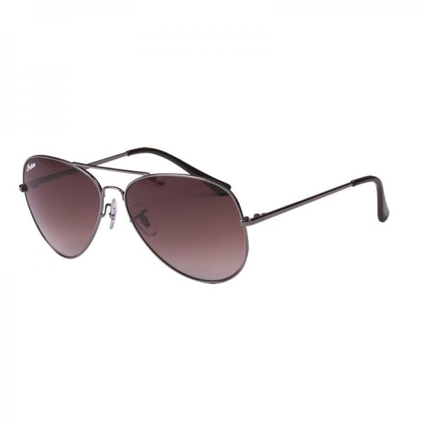 AVIATOR SUNGLASSES WITH BROWN LENS - SILVER