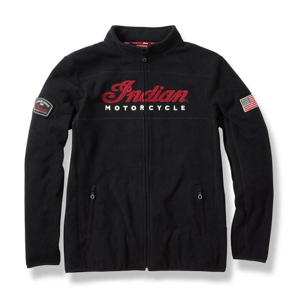 MENS ZIP THRU FLEECE - BLACK