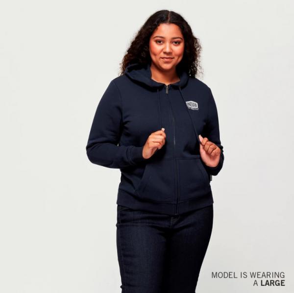 WOMENS 1901 HOODIE - NAVY