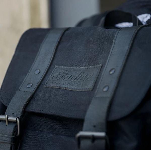 WAXED CANVAS BACKPACK - BLACK