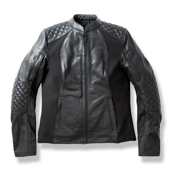 WOMENS DREW LEATHER JACKET - BLACK