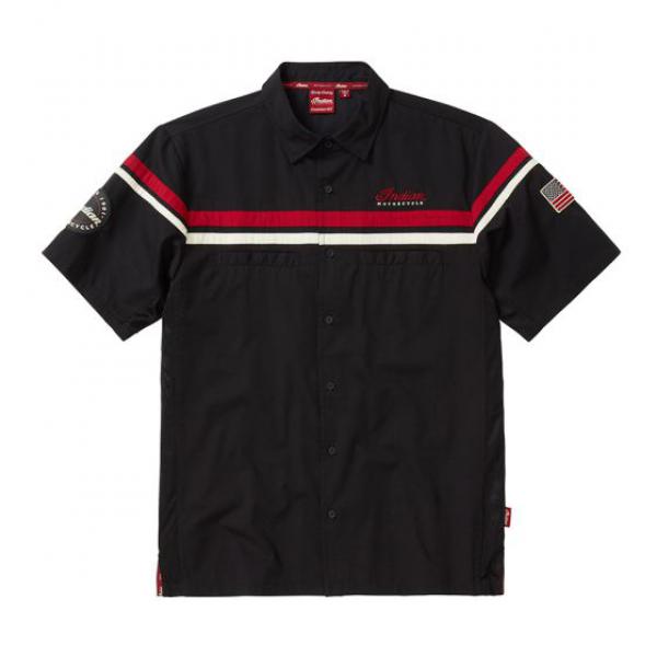 MENS SCRIPT SHOP SHIRT - BLACK