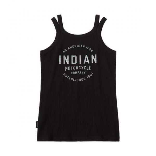 WOMENS SPLIT STRAP TANK - BLACK