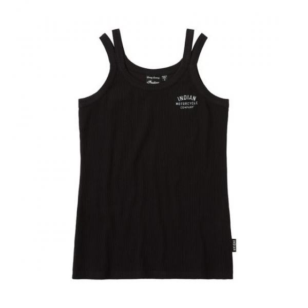 WOMENS SPLIT STRAP TANK - BLACK