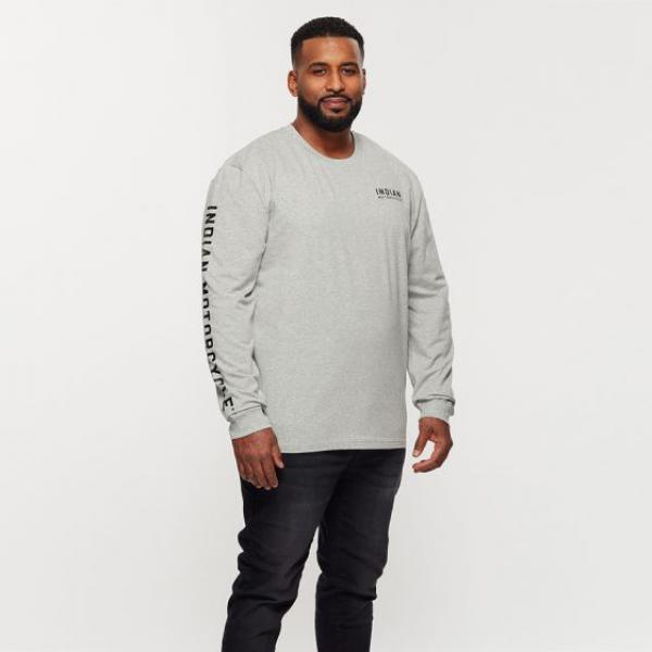 MENS ATHLETE LONG SLEEVE TEE - GRAY