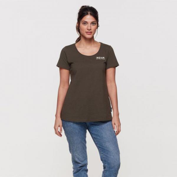 WOMENS RHOMBUS T-SHIRT - DARK KHAKI