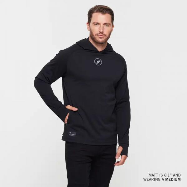 MENS ATHLETE HOODIE - BLACK