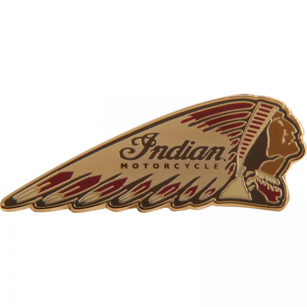 INDIAN MOTORCYCLE COLORED WARBONNET PIN BADGE