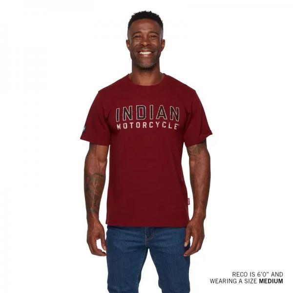 MENS DISTRESSED BLOCK LOGO T-SHIRT - PORT