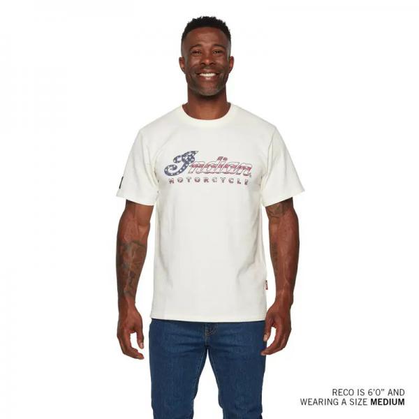 MENS USA SCRIPT LOGO T-SHIRT - WHITE