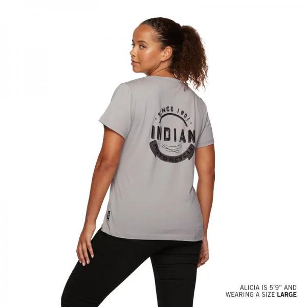 WOMENS BANNER LOGO T-SHIRT - GRAY