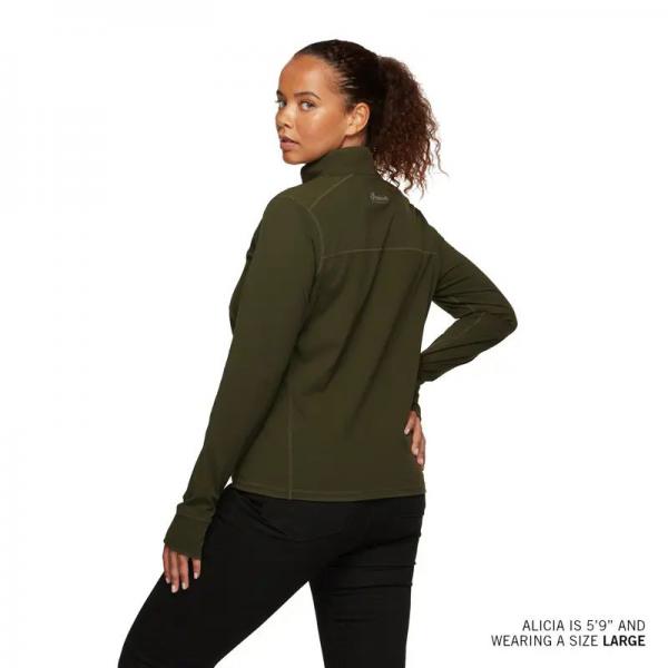 WOMENS ATHLETE SCRIPT LOGO TOP - GREEN