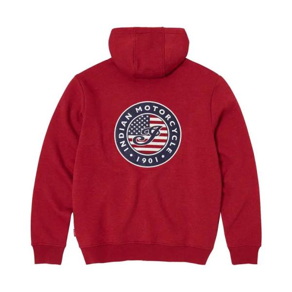 MENS USA FLAG HOODIE - RED