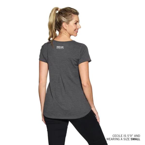 WOMENS OUTLINE LOGO ATHLETE T-SHIRT - GRAY