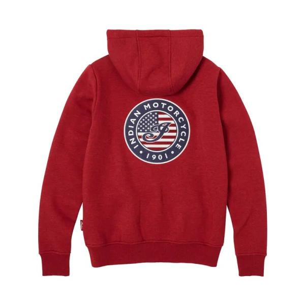 WOMENS USA FLAG HOODIE - RED