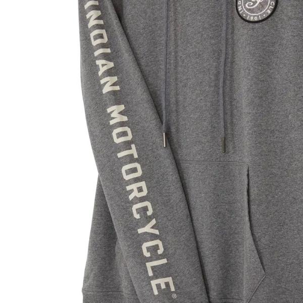 MENS I SCRIPT PATCH HOODIE - GRAY