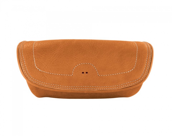 DISTRESSED TAN LEATHER HANDLEBAR BAG