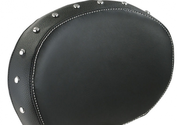 BLACK STUDDED DELUXE PASSENGER BACKREST PAD