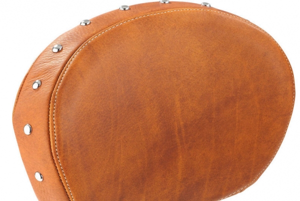 DISTRESSED TAN STUDDED PASSENGER BACKREST PAD