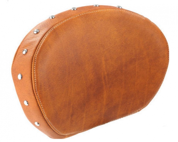 DISTRESSED TAN STUDDED PASSENGER BACKREST PAD