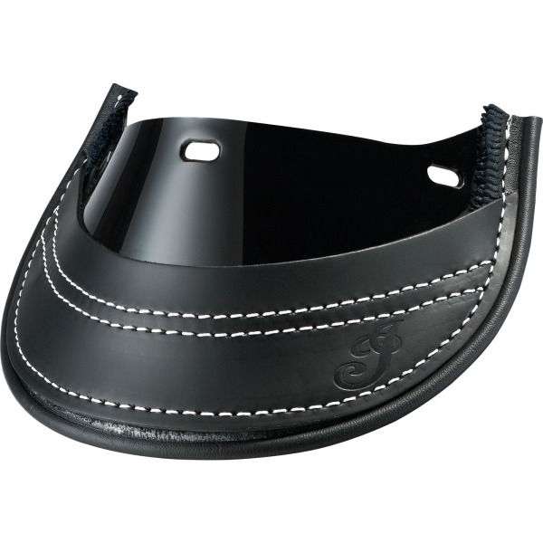 BLACK LEATHER FRONT MOTORCYCLE MUD FLAP NO FRINGE NO STUDS