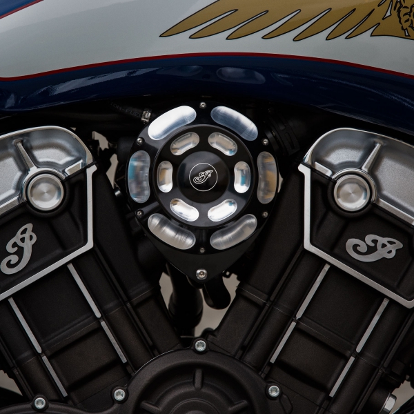 BILLET STATOR COVER - INDIAN SCOUT - CHROME